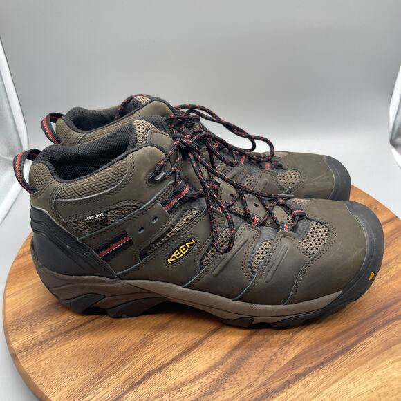 Keen Detroit Utility Boots Mens 13 D Brown Leather Safety Toe Dry Waterproof - Picture 1 of 8